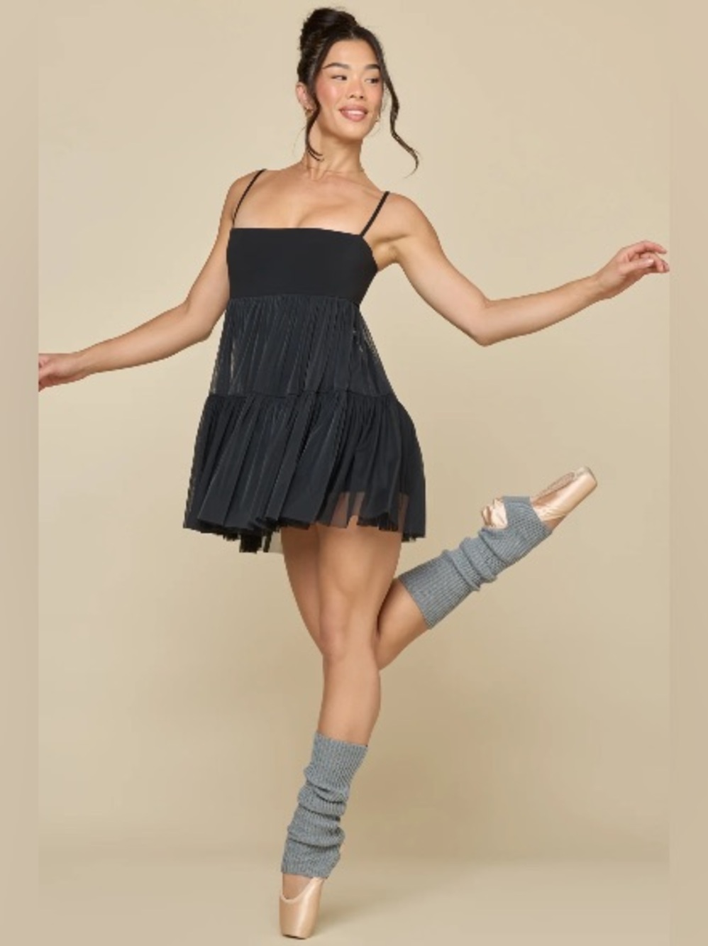Pirouette Babydoll Dress - Black